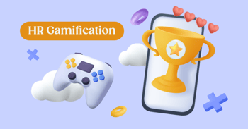 Gamepad, trofeo e smartphone in stile 3D con il testo 