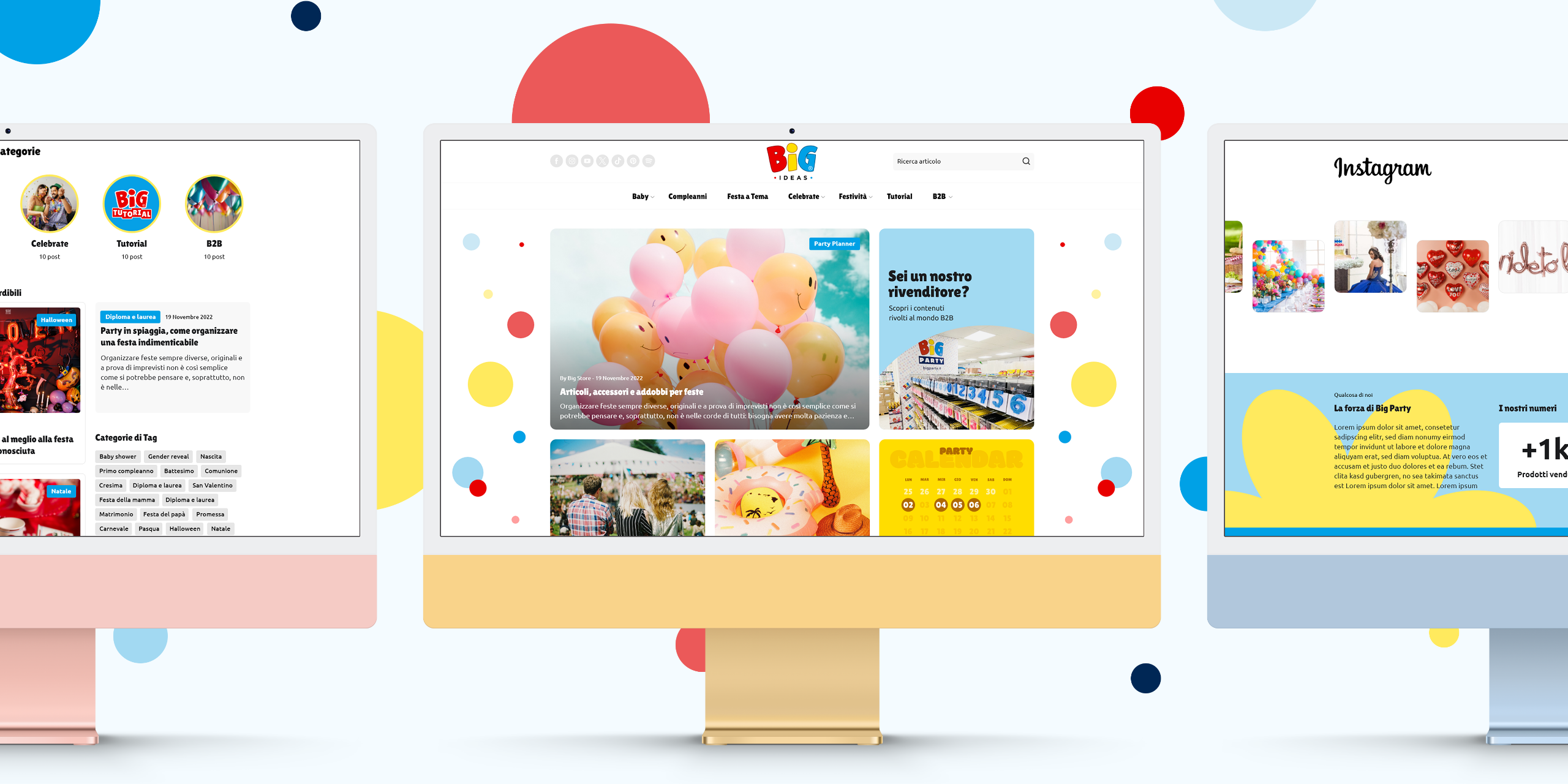 Gif con alcune schermate del nuovo sito di Knight Frank.